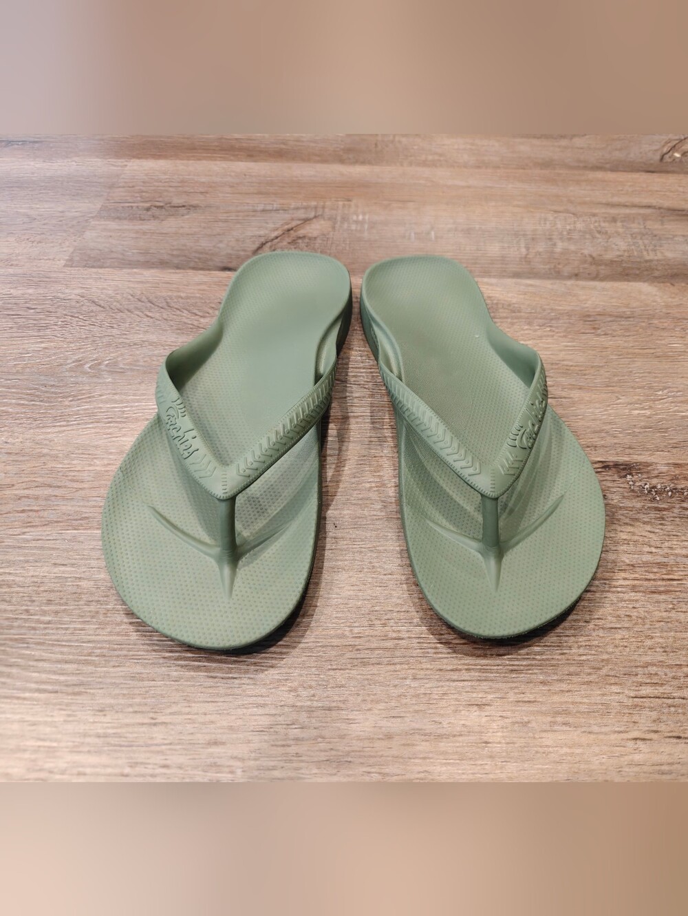 Archies Arch Support Thong Flip Flops Green/Moss Unisex M10 / W11